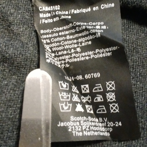 Maison Scotch Wool Blend Gray Pullover Sweater Blouse Long Sleeves Size 2 Sequin - Picture 16 of 16